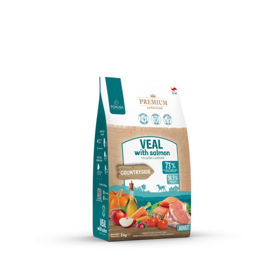 Pokusa Premium Selection Kalb mit Lachs (Adult)