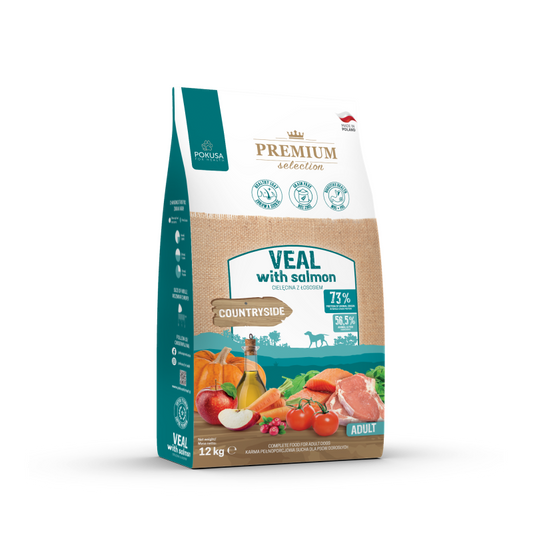 Pokusa Premium Selection Kalb mit Lachs (Adult)