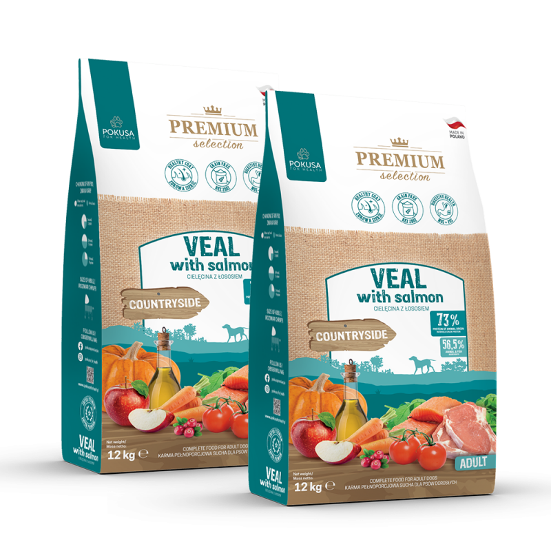 Pokusa Premium Selection Kalb mit Lachs (Adult)