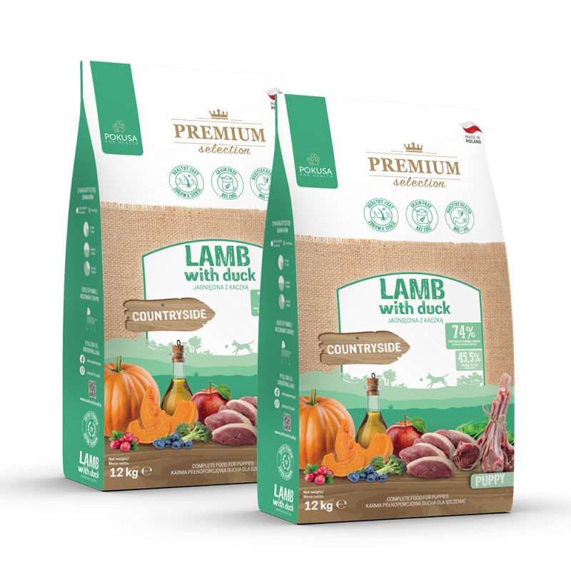 Pokusa Premium Selection Lamm mit Ente (Puppy/Junior)