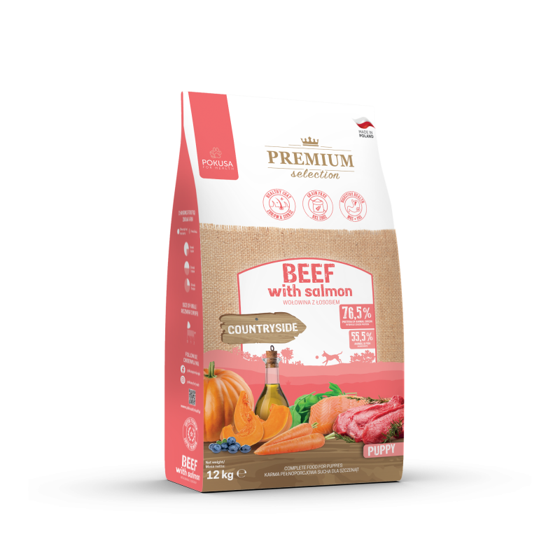 Pokusa Premium Selection Rind mit Lachs (Puppy/Junior)