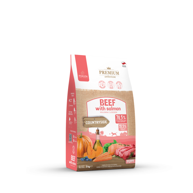 Pokusa Premium Selection Rind mit Lachs (Puppy/Junior)